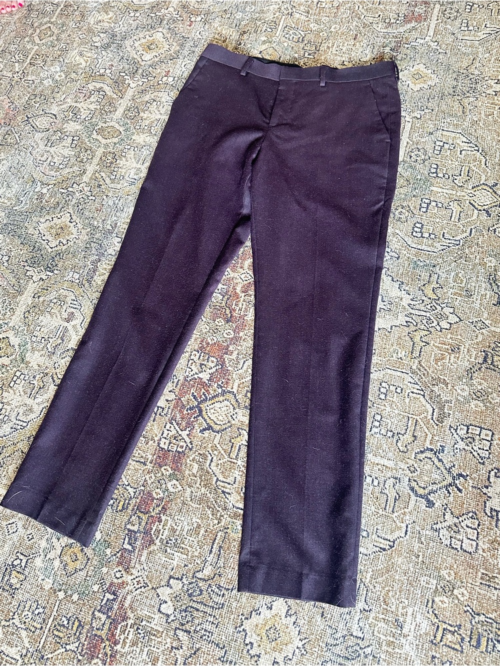 Express Men's Dark Purple Dress Pants - Slim Tailored